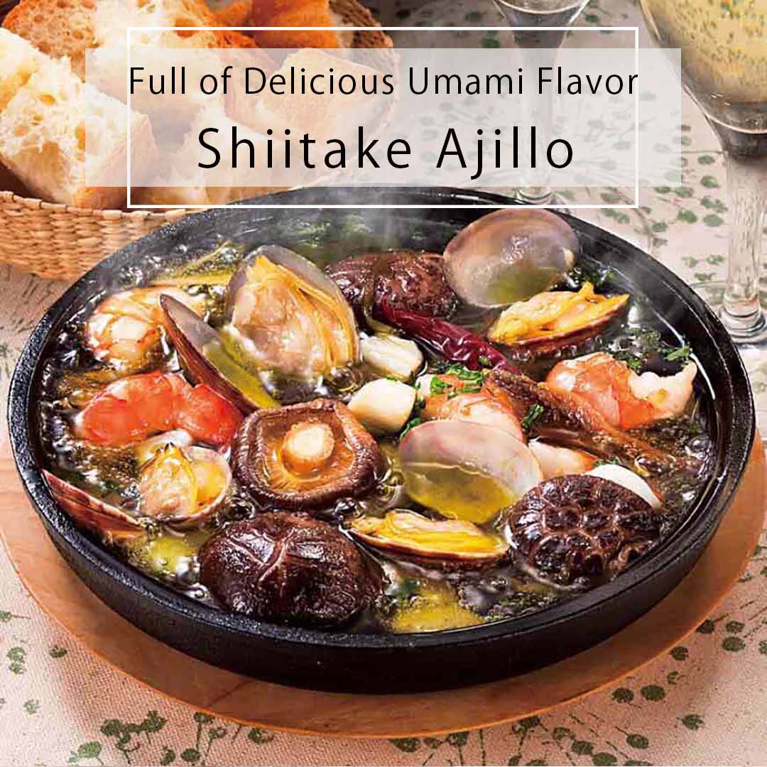 Shiitake Ajillo, full of delicious umami flavor