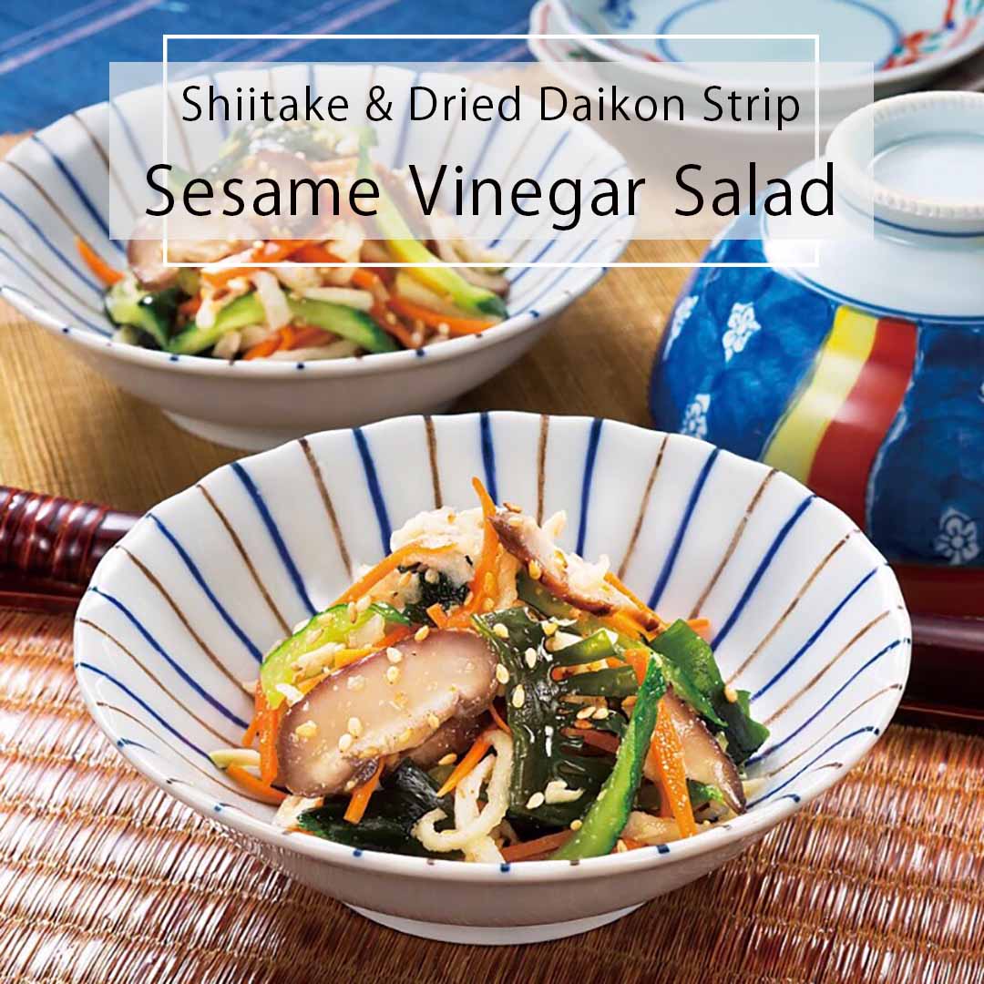 Kiriboshi Daikon and Sesame Vinegar Salad